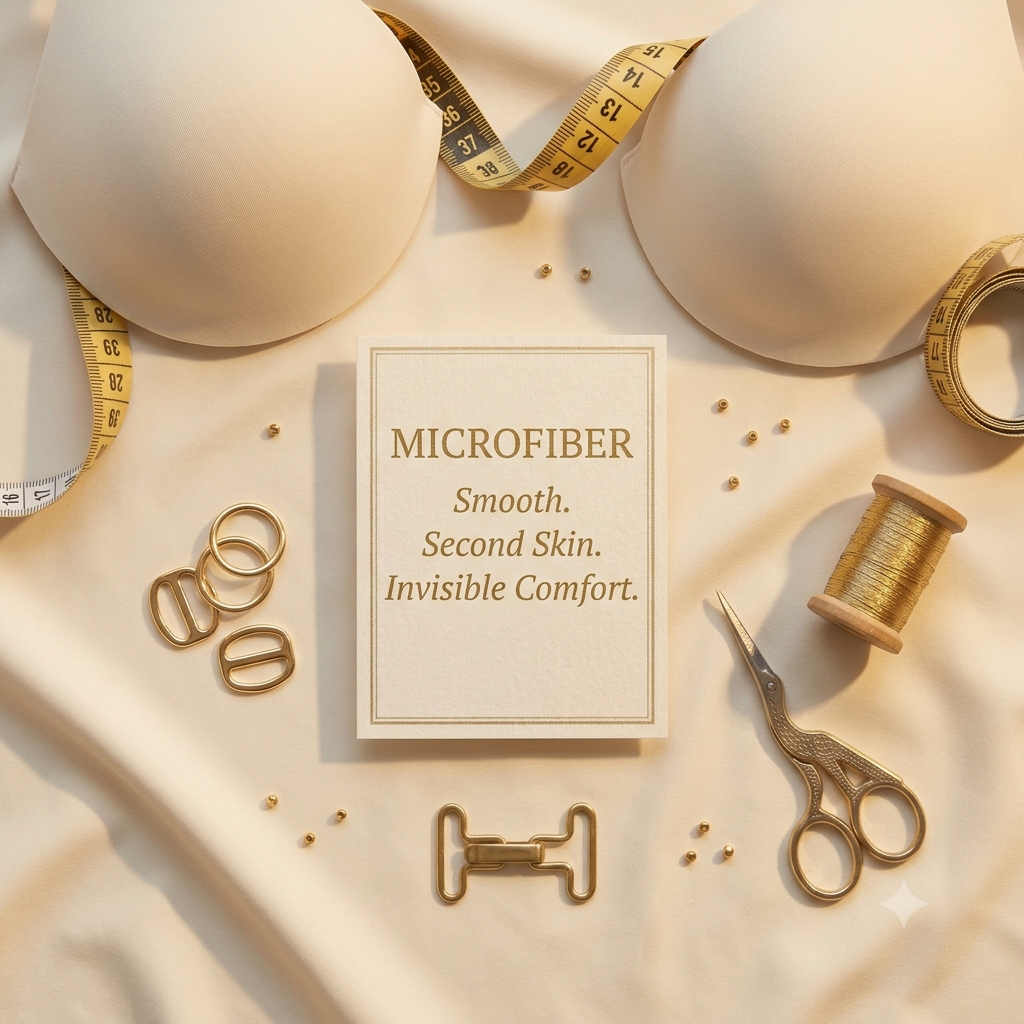 Microfiber lingerie fabric education artwork