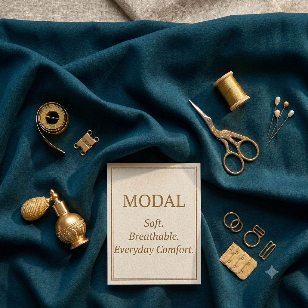 Modal lingerie fabric education artwork