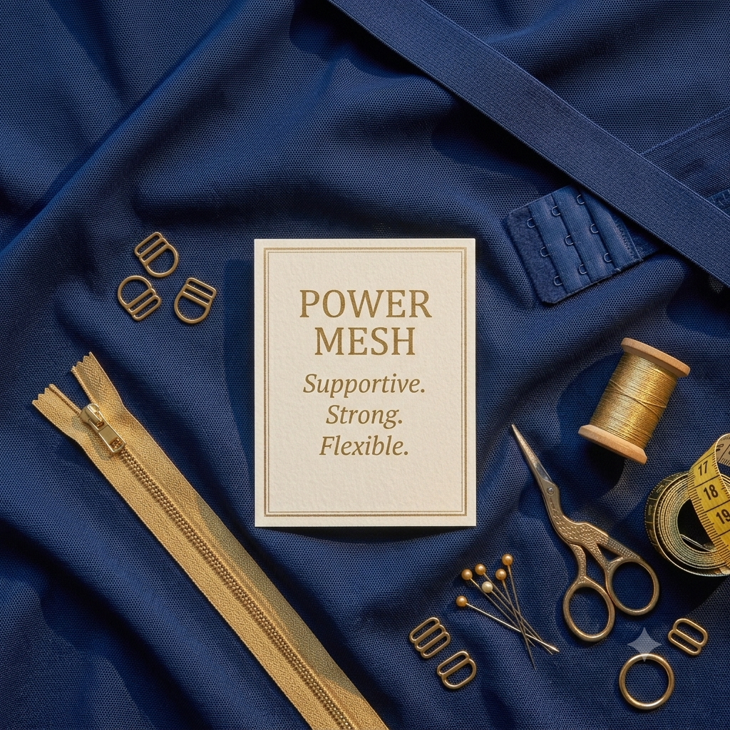 Power Mesh lingerie fabric education artwork